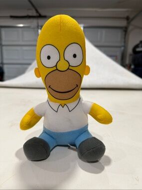 Yellow Cartoon Plush Stuffed Doll with Blue Pants - Brand Unbranded